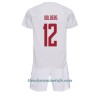 Conjunto (Camiseta+Pantalón Corto) Dinamarca Kasper Dolberg 12 Segunda Equipación Mundial 2022 - Niño